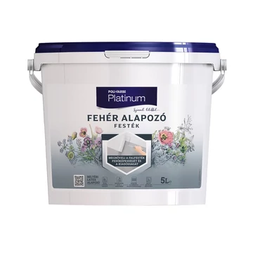 Poli-Farbe Platinum Fehér Alapozó Festék - Kiegyenlíti az alapfelületet és nedvszívóképességét, javítja a falfesték fedőképességét és kiadósságát 5L