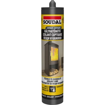 Soudal Kályhatömítő 280ml-1500 C Antracit